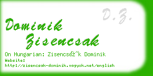 dominik zisencsak business card